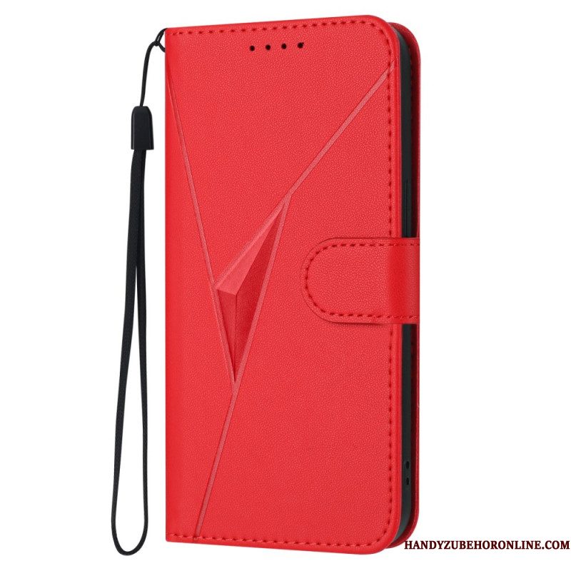 Folio-hoesje Xiaomi 17 Telefoonhoesje Driehoekspatroon