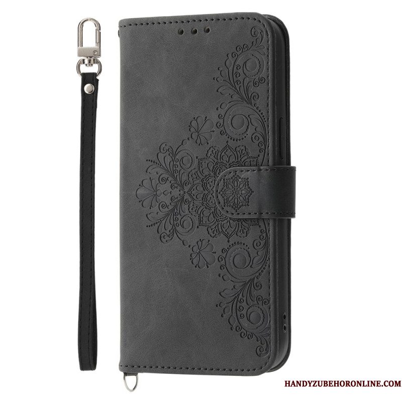 Folio-hoesje Xiaomi 17 Telefoonhoesje Kanten Suède-effect
