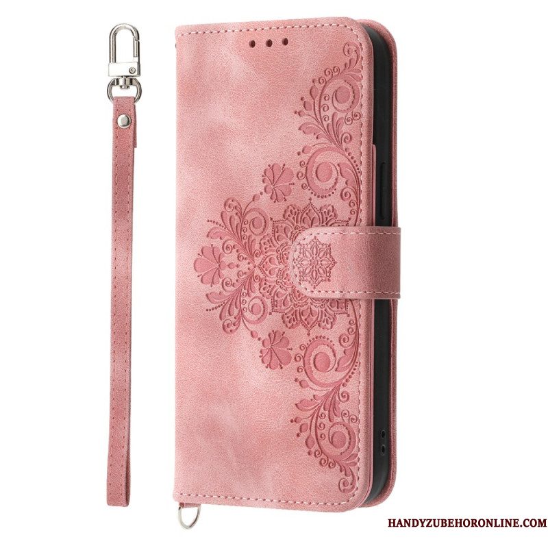 Folio-hoesje Xiaomi 17 Telefoonhoesje Kanten Suède-effect