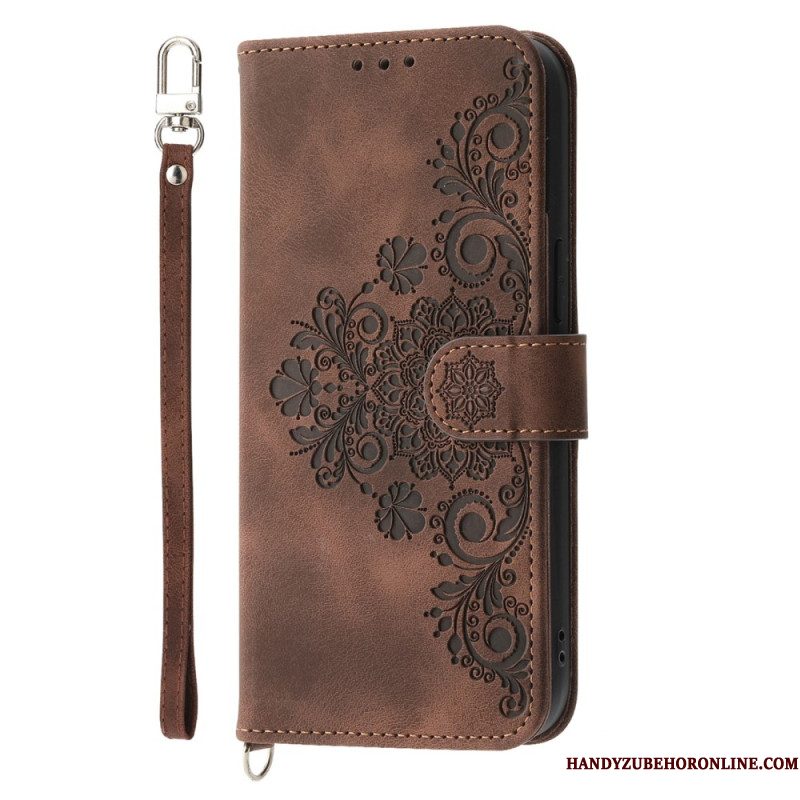Folio-hoesje Xiaomi 17 Telefoonhoesje Kanten Suède-effect