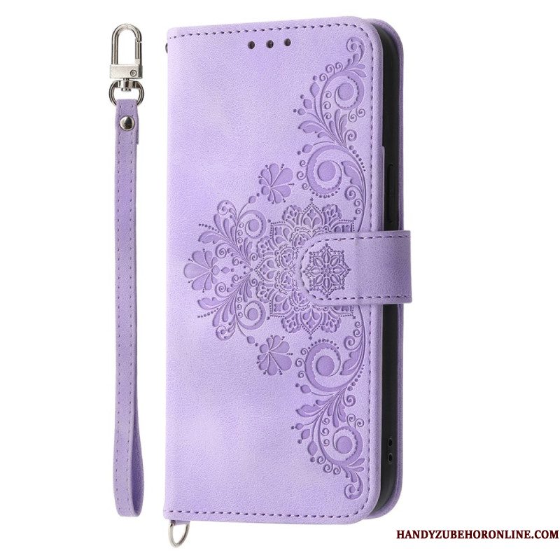 Folio-hoesje Xiaomi 17 Telefoonhoesje Kanten Suède-effect