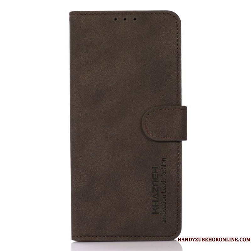 Folio-hoesje Xiaomi 17 Telefoonhoesje Khazneh Suède-effect
