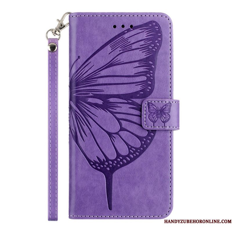 Folio-hoesje Xiaomi 17 Telefoonhoesje Vlinderdesign Met Riem