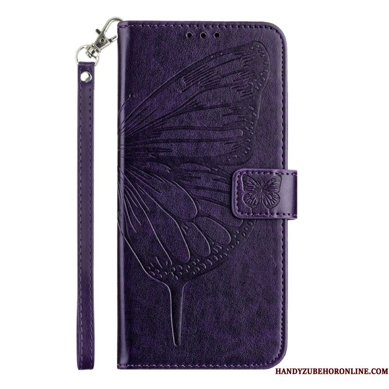 Folio-hoesje Xiaomi 17 Telefoonhoesje Vlinderdesign Met Riem