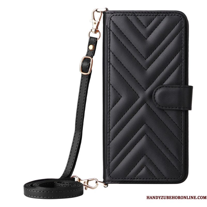 Folio-hoesje Xiaomi Redmi Note 14 4g Premium Portemonnee Met Riempje En Schouderriem
