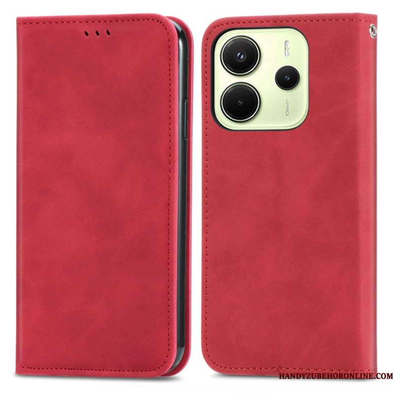 Folio-hoesje Xiaomi Redmi Note 14 4g Suède-effect