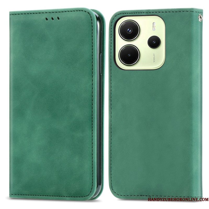 Folio-hoesje Xiaomi Redmi Note 14 4g Suède-effect