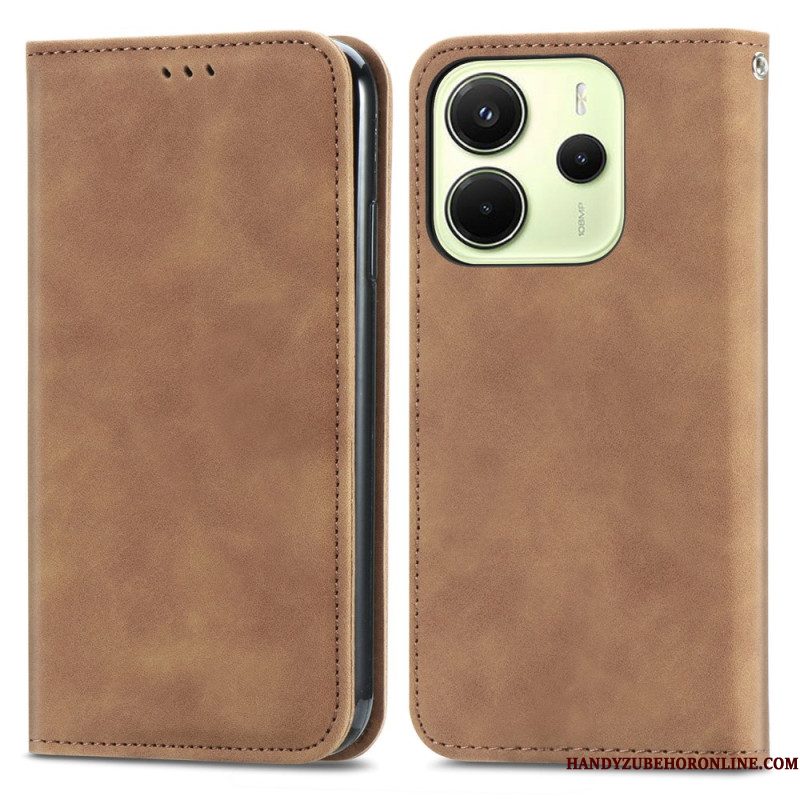 Folio-hoesje Xiaomi Redmi Note 14 4g Suède-effect