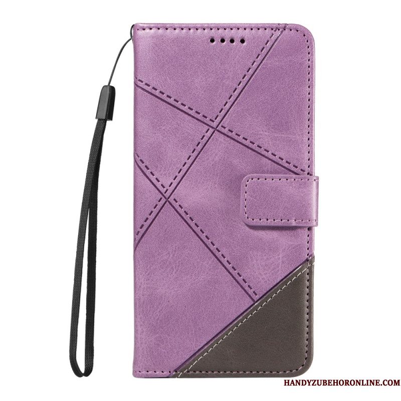 Folio-hoesje Xiaomi Redmi Note 14 4g Telefoonhoesje Geometrisch Ontwerp