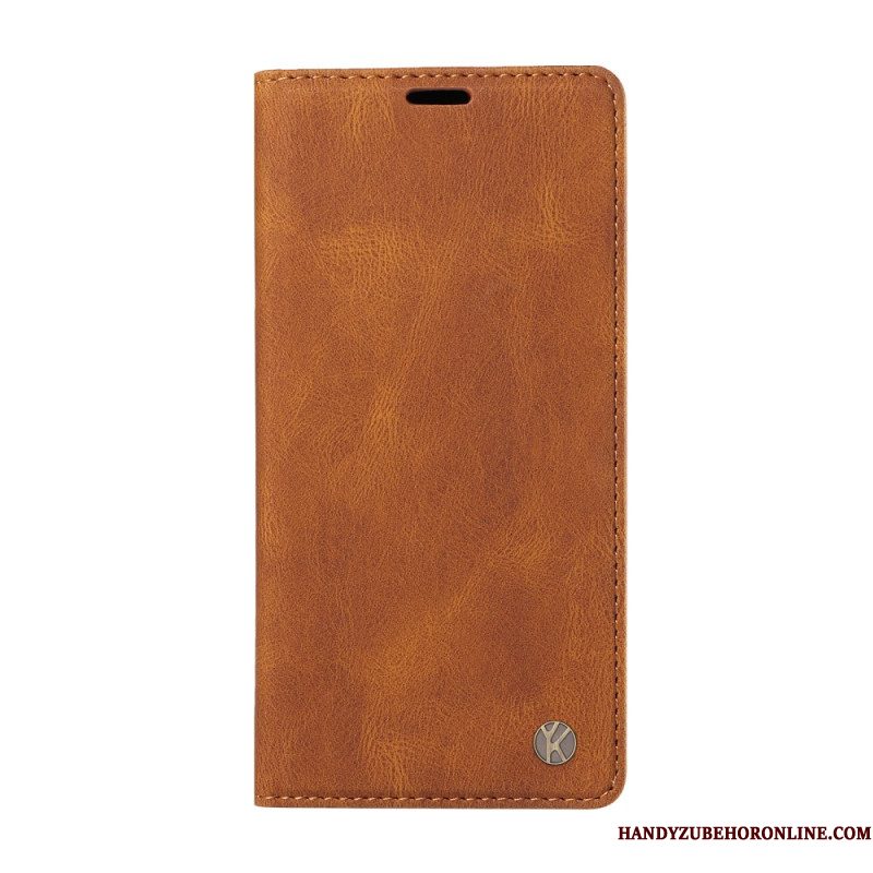 Folio-hoesje Xiaomi Redmi Note 14 4g Ykatu Beige Suède-effect