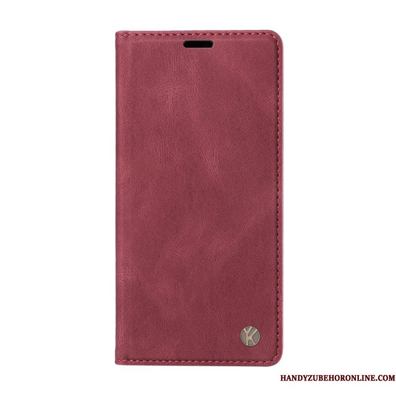 Folio-hoesje Xiaomi Redmi Note 14 4g Ykatu Beige Suède-effect