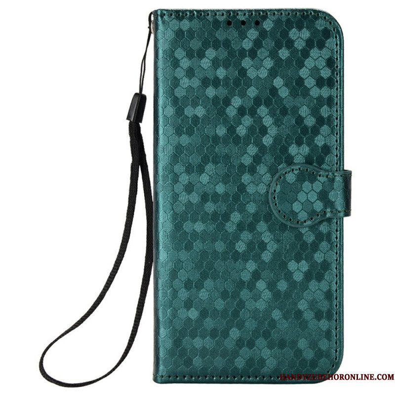 Folio-hoesje Xiaomi Redmi Note 14 5g Glanzende Spikes Met Koord