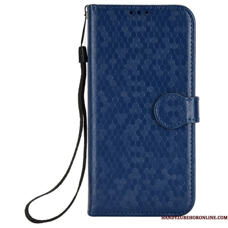 Folio-hoesje Xiaomi Redmi Note 14 5g Glanzende Spikes Met Koord