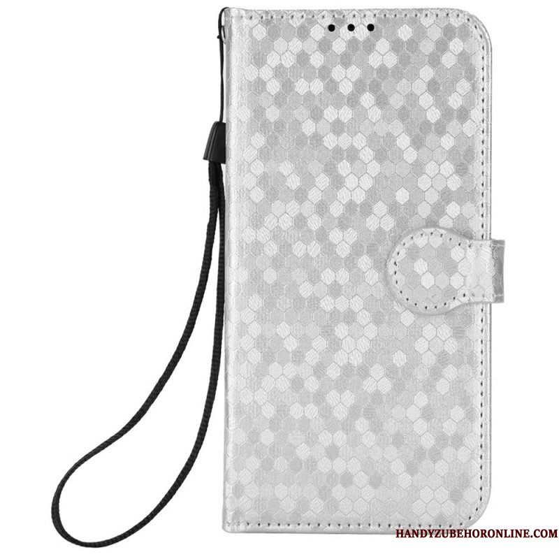 Folio-hoesje Xiaomi Redmi Note 14 5g Glanzende Spikes Met Koord