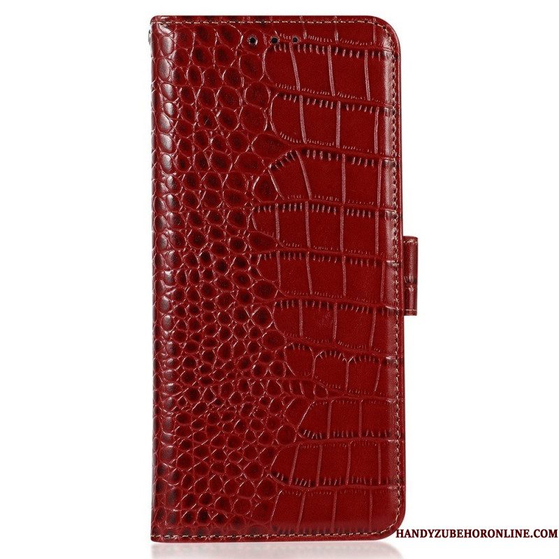 Folio-hoesje Xiaomi Redmi Note 14 5g Leer Met Krokodillenprint