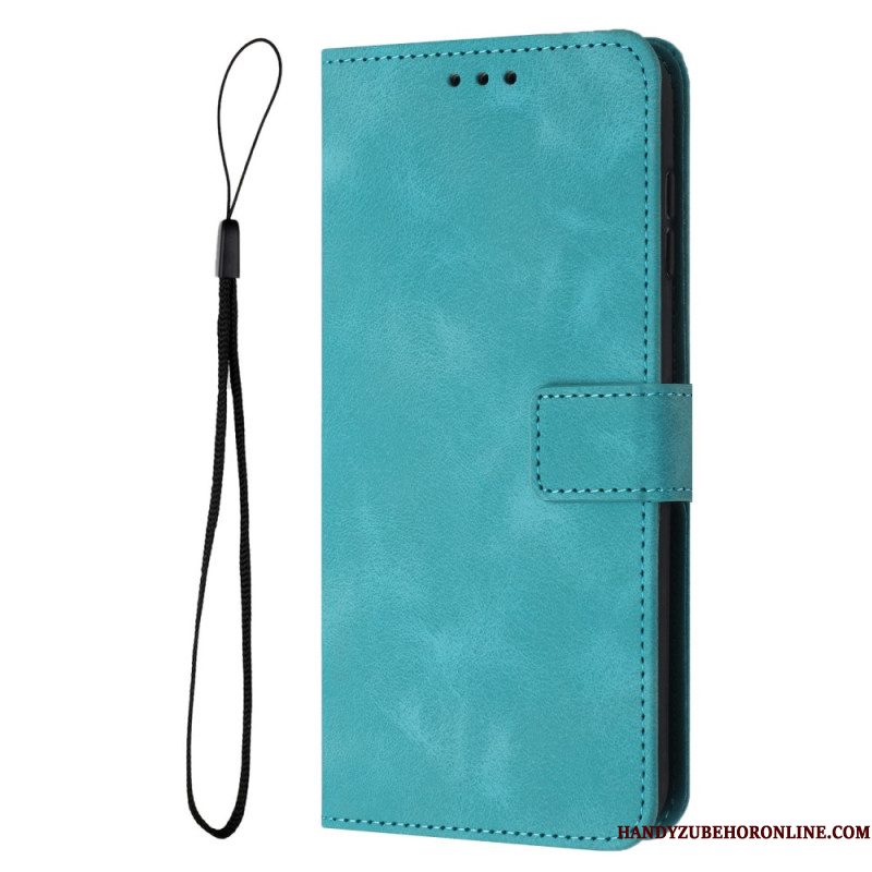 Folio-hoesje Xiaomi Redmi Note 14 5g Stijl Suède Met Bandje