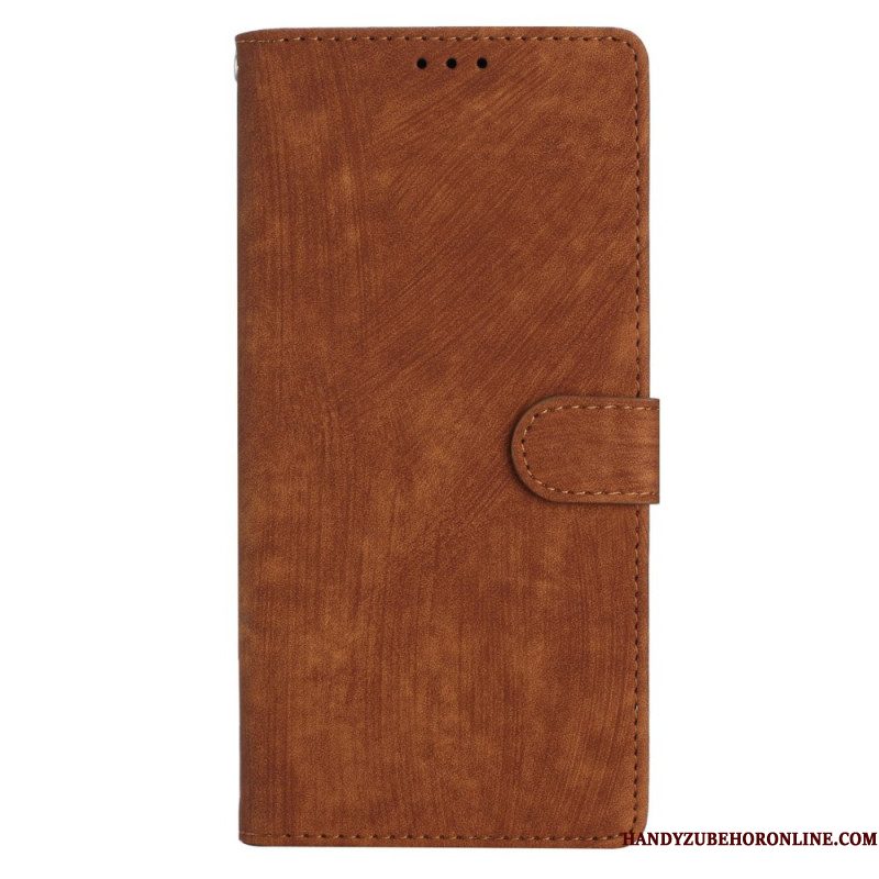 Folio-hoesje Xiaomi Redmi Note 14 5g Suède-look Met Bandje