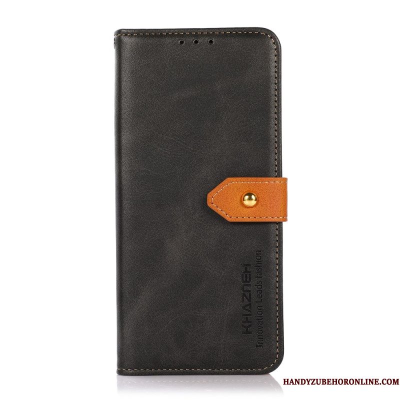 Folio-hoesje Xiaomi Redmi Note 14 5g Telefoonhoesje Gouden Sluiting Khazneh