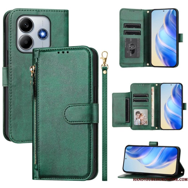 Folio-hoesje Xiaomi Redmi Note 14 5g Telefoonhoesje Portemonnee Met Bandje