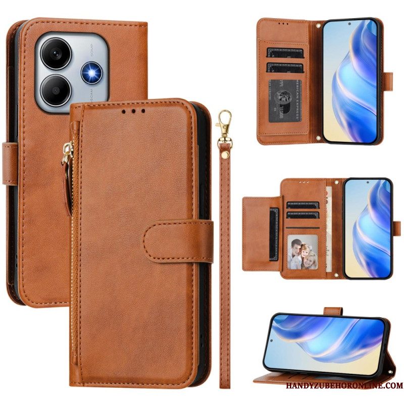 Folio-hoesje Xiaomi Redmi Note 14 5g Telefoonhoesje Portemonnee Met Bandje