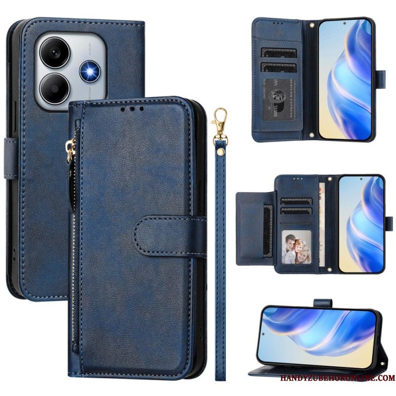 Folio-hoesje Xiaomi Redmi Note 14 5g Telefoonhoesje Portemonnee Met Bandje