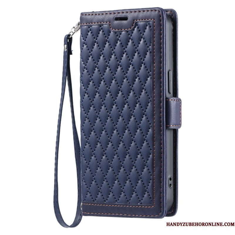Folio-hoesje Xiaomi Redmi Note 14 Pro 4g Telefoonhoesje Gewatteerd Met Bandje