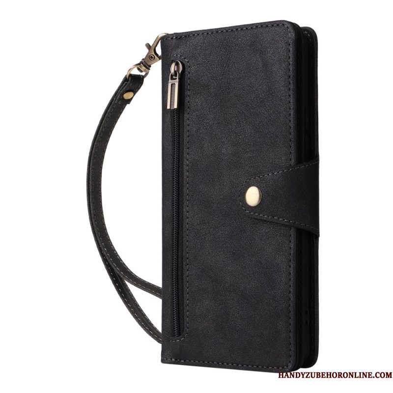 Folio-hoesje Xiaomi Redmi Note 14 Pro 4g Telefoonhoesje Portemonnee Met Rits En Riem