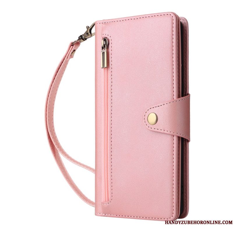 Folio-hoesje Xiaomi Redmi Note 14 Pro 4g Telefoonhoesje Portemonnee Met Rits En Riem