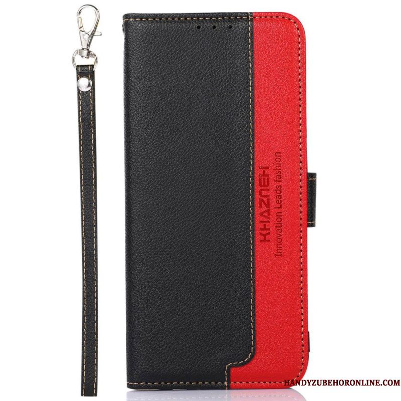 Folio-hoesje Xiaomi Redmi Note 14 Pro 4g Telefoonhoesje Tweekleurig Khazneh Rfid