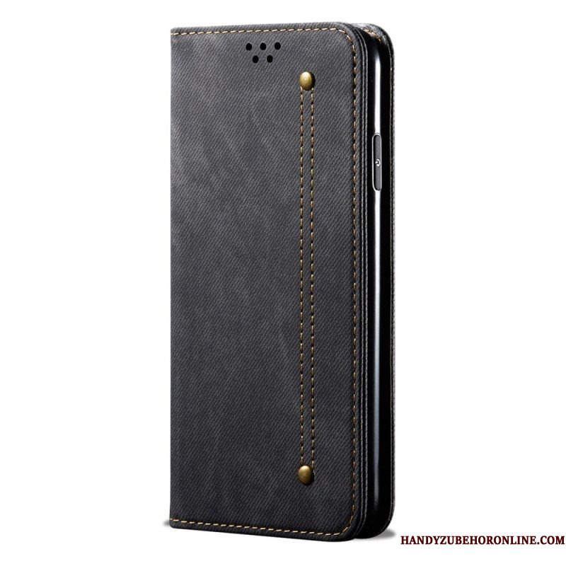 Folio-hoesje Xiaomi Redmi Note 14 Pro 5g Denimstof Bescherming Hoesje
