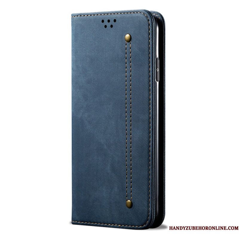 Folio-hoesje Xiaomi Redmi Note 14 Pro 5g Denimstof Bescherming Hoesje