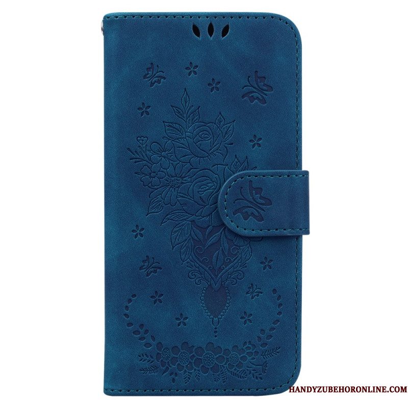 Folio-hoesje Xiaomi Redmi Note 14 Pro 5g Roze Suède-effect