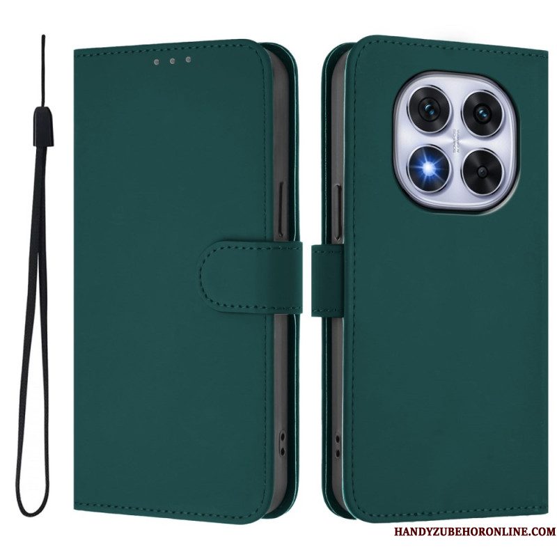 Folio-hoesje Xiaomi Redmi Note 14 Pro 5g Telefoonhoesje Effen Leerstijl