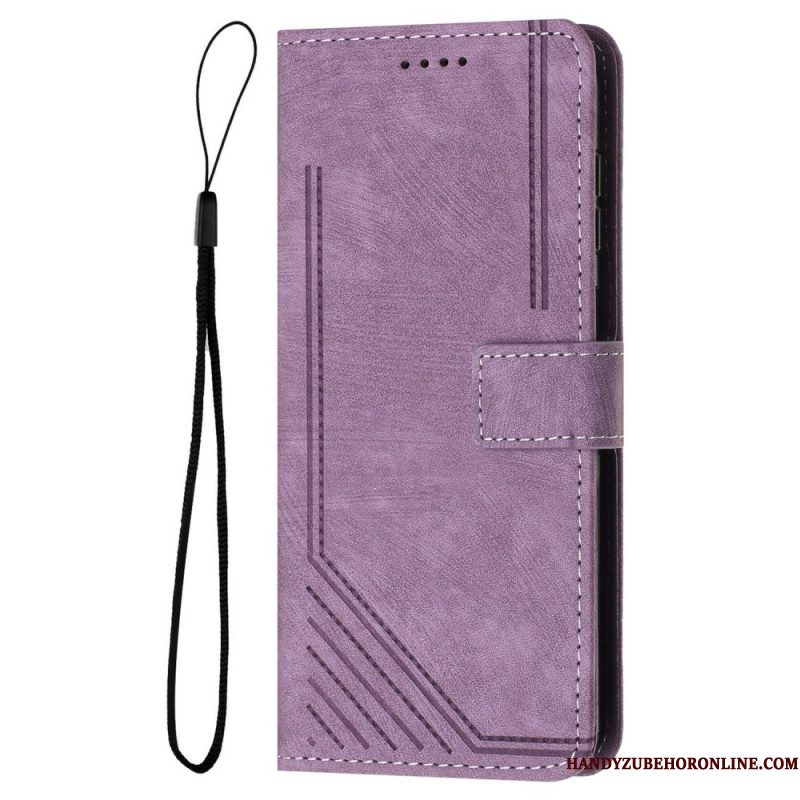 Folio-hoesje Xiaomi Redmi Note 14 Pro 5g Telefoonhoesje Lijndesign