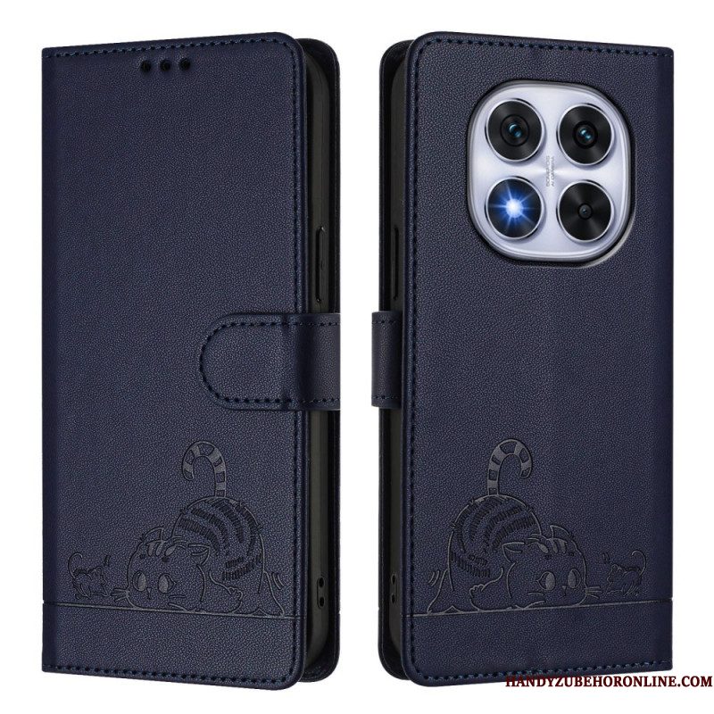 Folio-hoesje Xiaomi Redmi Note 14 Pro 5g Telefoonhoesje Rfid-bescherming Kattenscène