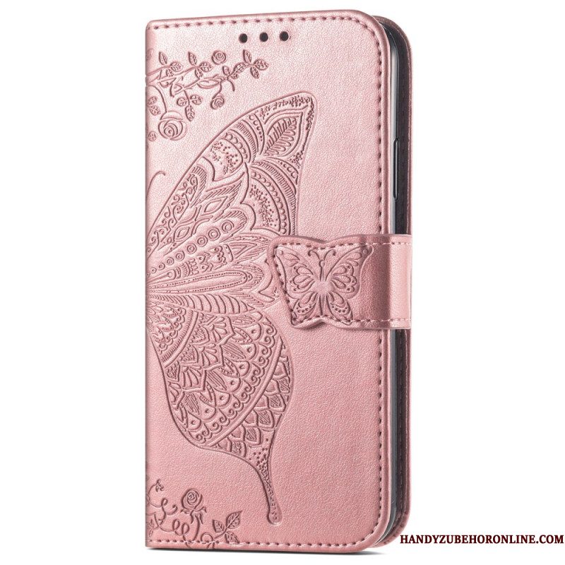 Folio-hoesje Xiaomi Redmi Note 14 Pro Plus 5g Barok Vlinder