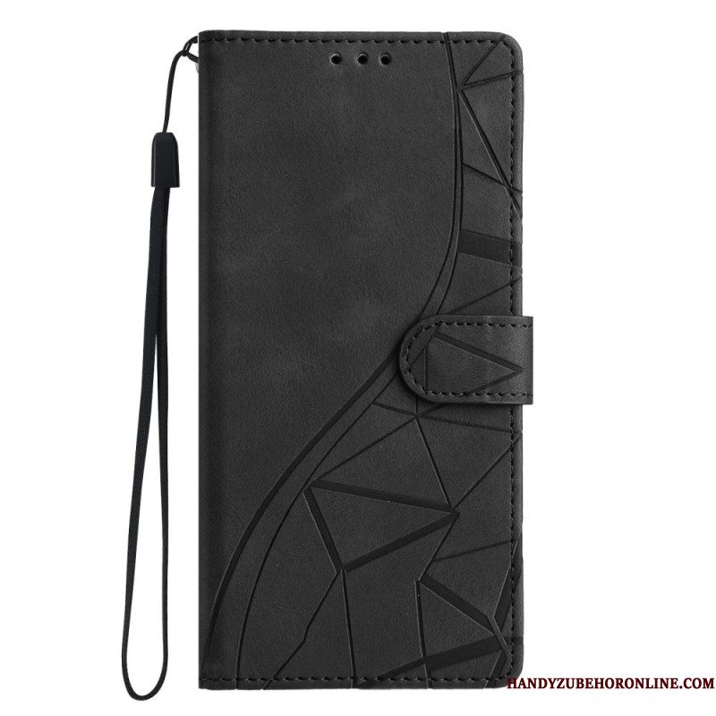 Folio-hoesje Xiaomi Redmi Note 15 5g Telefoonhoesje Driehoekspatroon