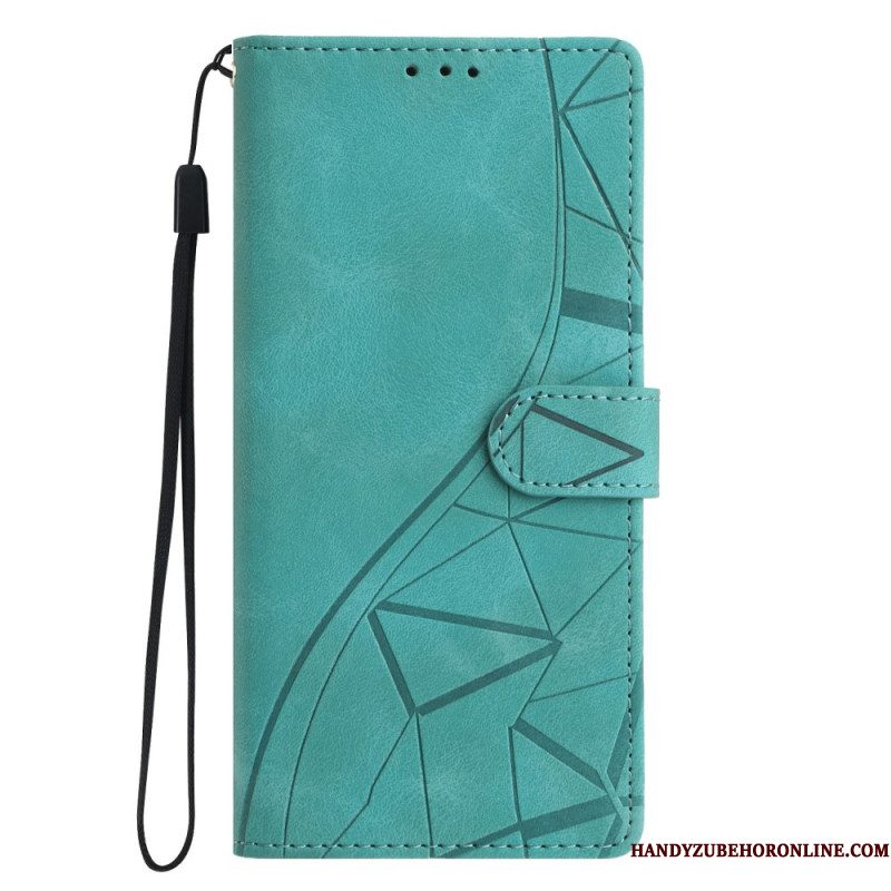 Folio-hoesje Xiaomi Redmi Note 15 5g Telefoonhoesje Driehoekspatroon