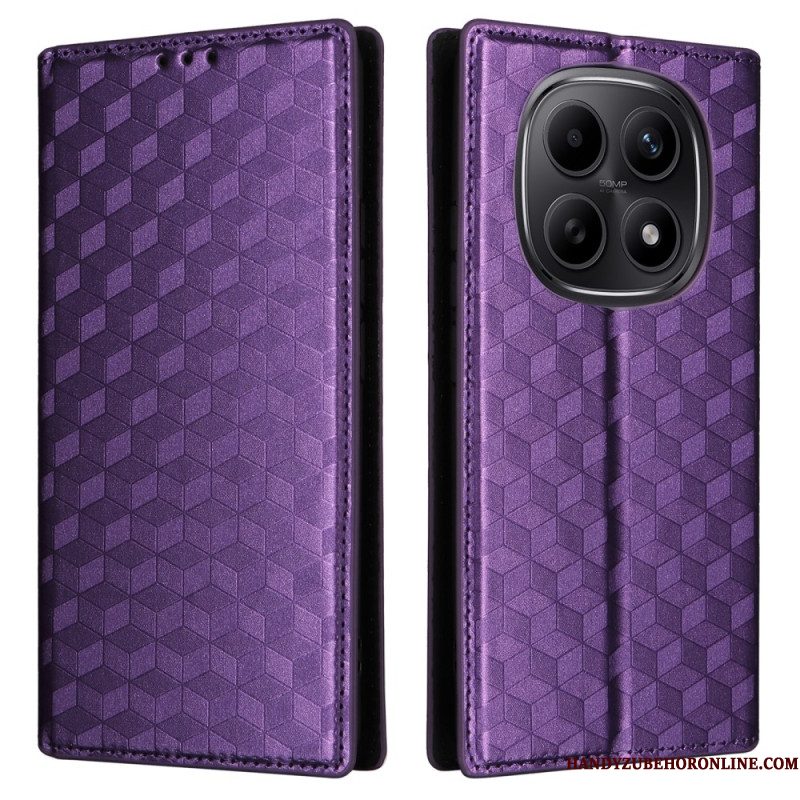 Folio-hoesje Xiaomi Redmi Note 15 5g Telefoonhoesje Gegraveerd Diamantpatroon