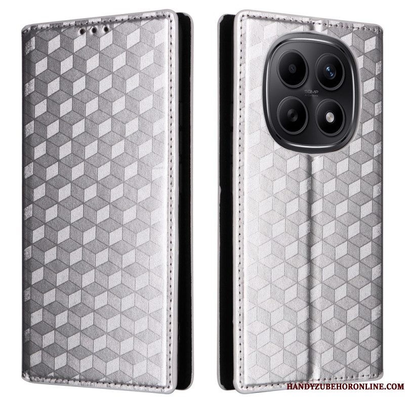Folio-hoesje Xiaomi Redmi Note 15 5g Telefoonhoesje Gegraveerd Diamantpatroon