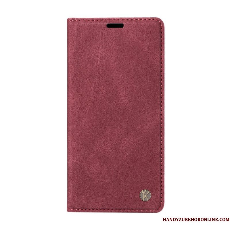 Folio-hoesje Xiaomi Redmi Note 15 5g Telefoonhoesje Yikatu Suède-effect