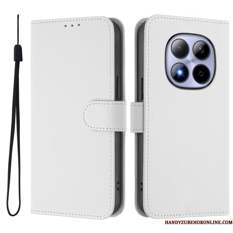 Folio-hoesje Xiaomi Redmi Note 15 Pro 5g Effen Kunstleer