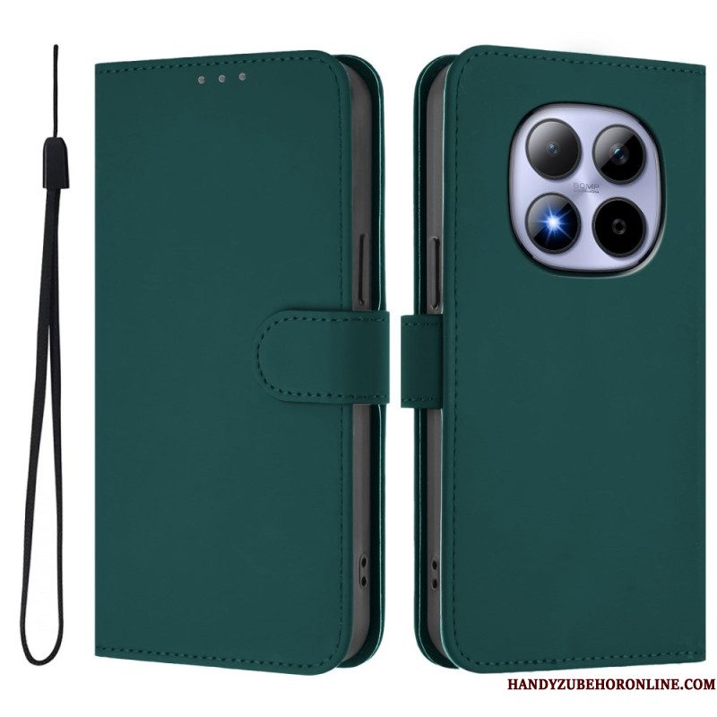 Folio-hoesje Xiaomi Redmi Note 15 Pro 5g Effen Kunstleer