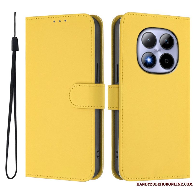 Folio-hoesje Xiaomi Redmi Note 15 Pro 5g Effen Kunstleer