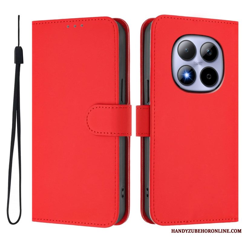 Folio-hoesje Xiaomi Redmi Note 15 Pro 5g Effen Kunstleer