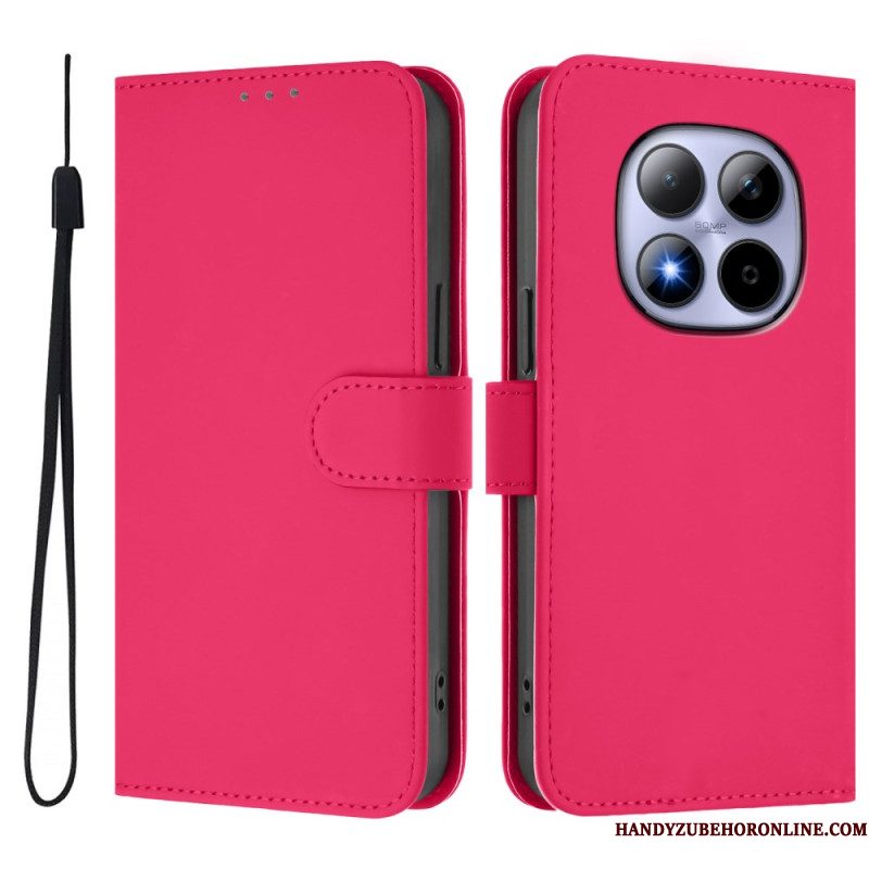 Folio-hoesje Xiaomi Redmi Note 15 Pro 5g Effen Kunstleer