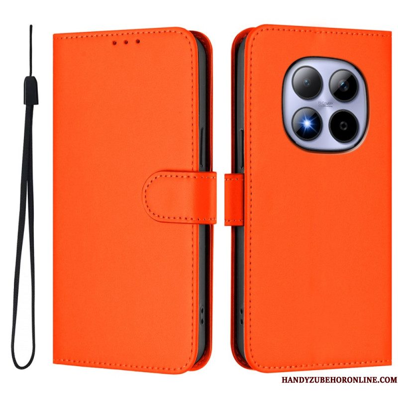 Folio-hoesje Xiaomi Redmi Note 15 Pro 5g Effen Kunstleer