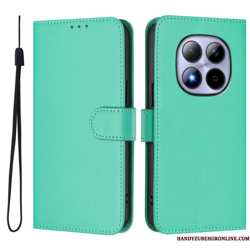 Folio-hoesje Xiaomi Redmi Note 15 Pro 5g Effen Kunstleer