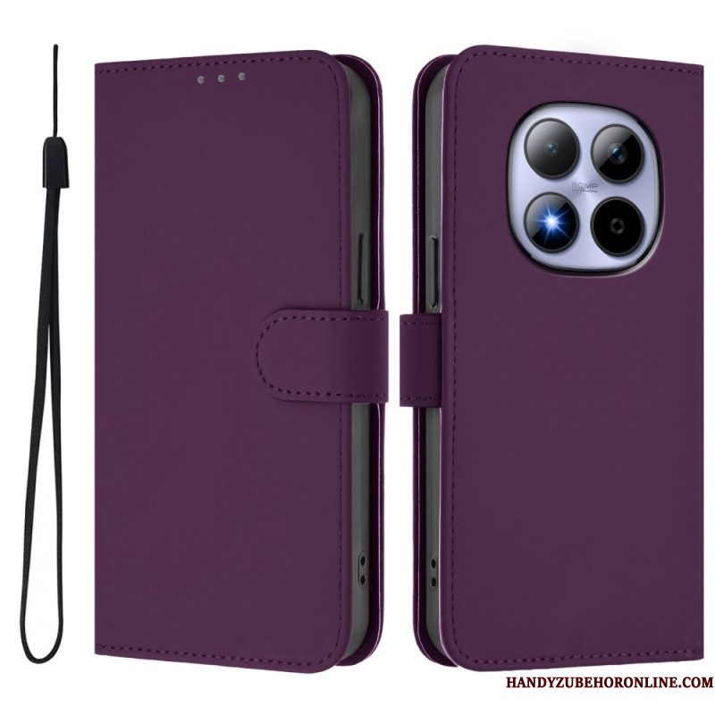 Folio-hoesje Xiaomi Redmi Note 15 Pro 5g Effen Kunstleer
