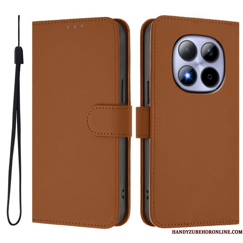 Folio-hoesje Xiaomi Redmi Note 15 Pro 5g Effen Kunstleer
